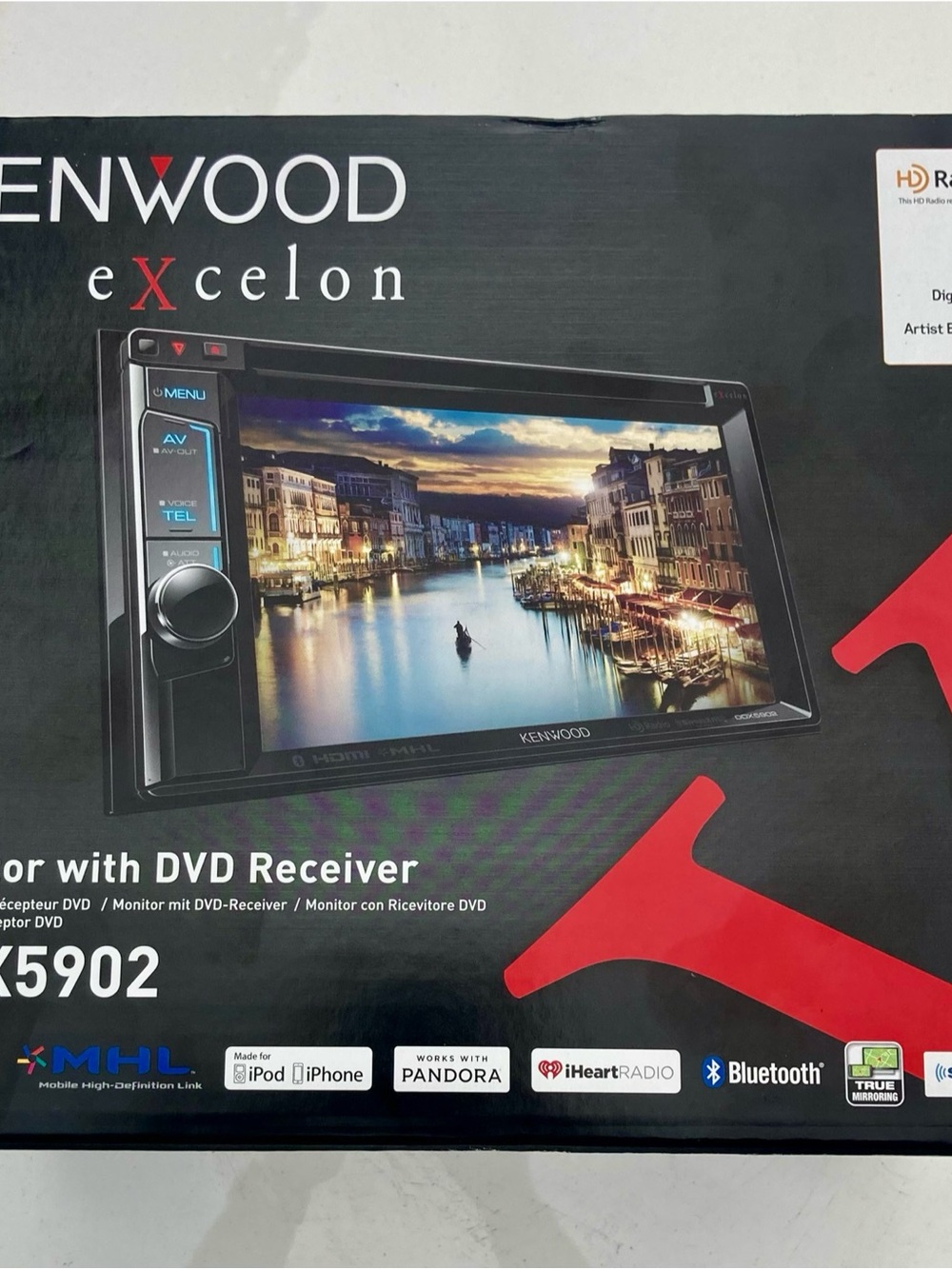 Kenwood Black Double-DIN Touchscreen Car Stereo Receiver